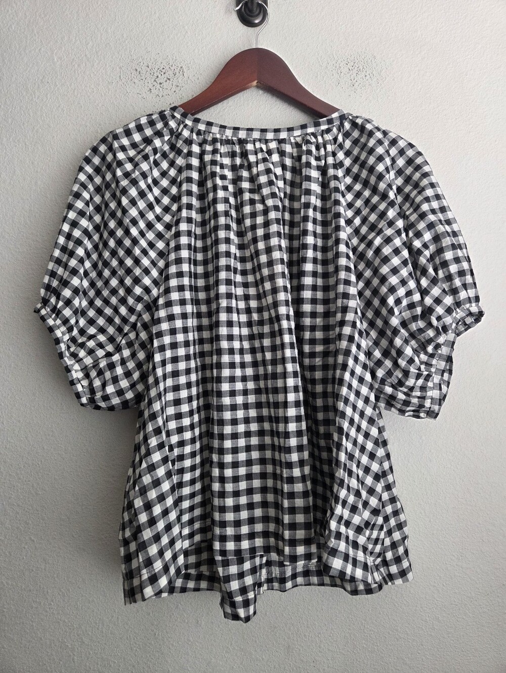 Doen June Top in Noir Greta Gingham size L NWT - Picture 7 of 11